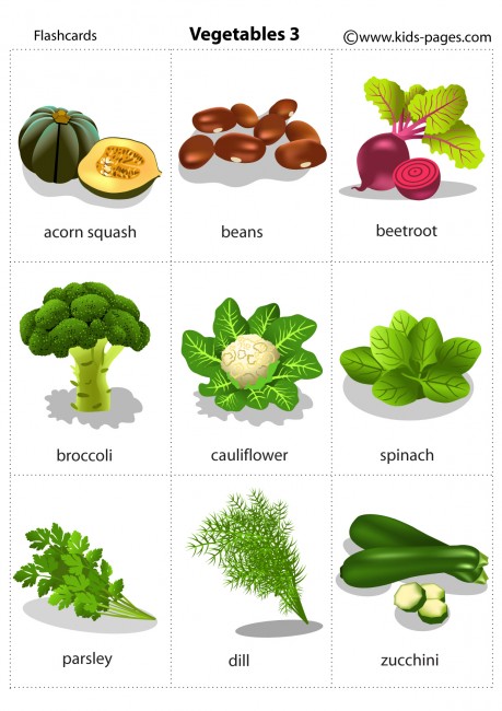 Vegetables 3 flashcard